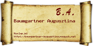 Baumgartner Augusztina névjegykártya